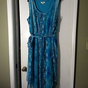 Cato Watercolor Blues Sundress size 22/24